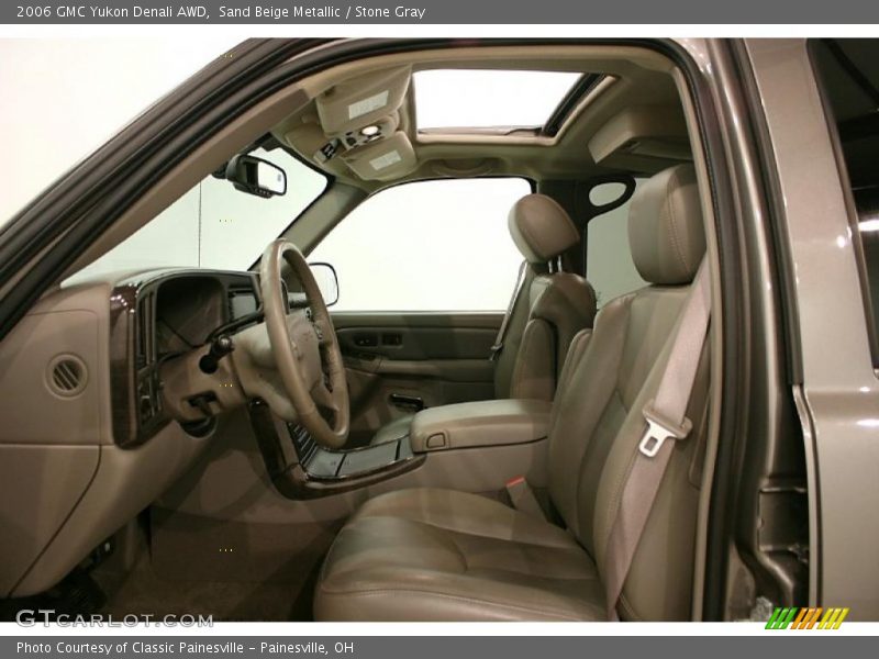 Sand Beige Metallic / Stone Gray 2006 GMC Yukon Denali AWD
