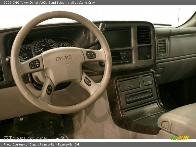Sand Beige Metallic / Stone Gray 2006 GMC Yukon Denali AWD
