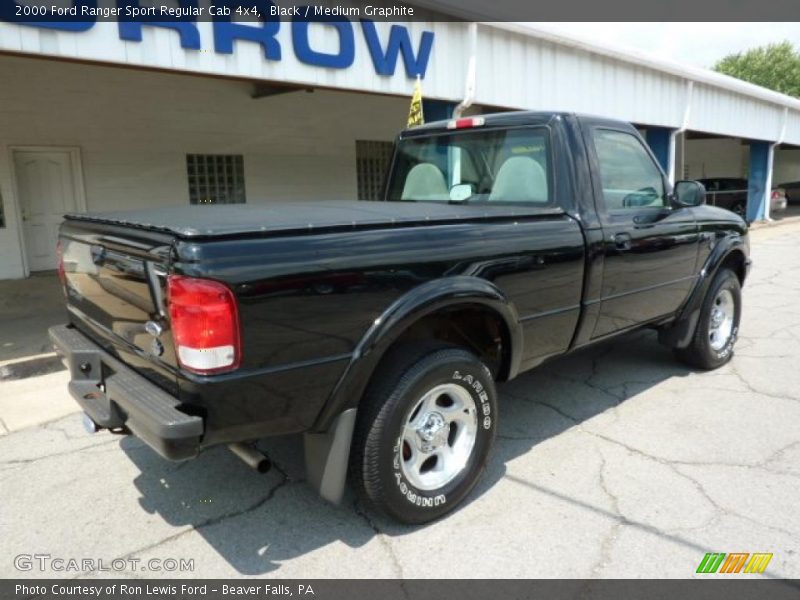 Black / Medium Graphite 2000 Ford Ranger Sport Regular Cab 4x4