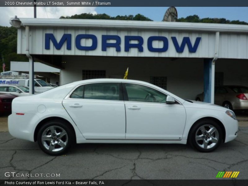 Summit White / Titanium 2010 Chevrolet Malibu LT Sedan