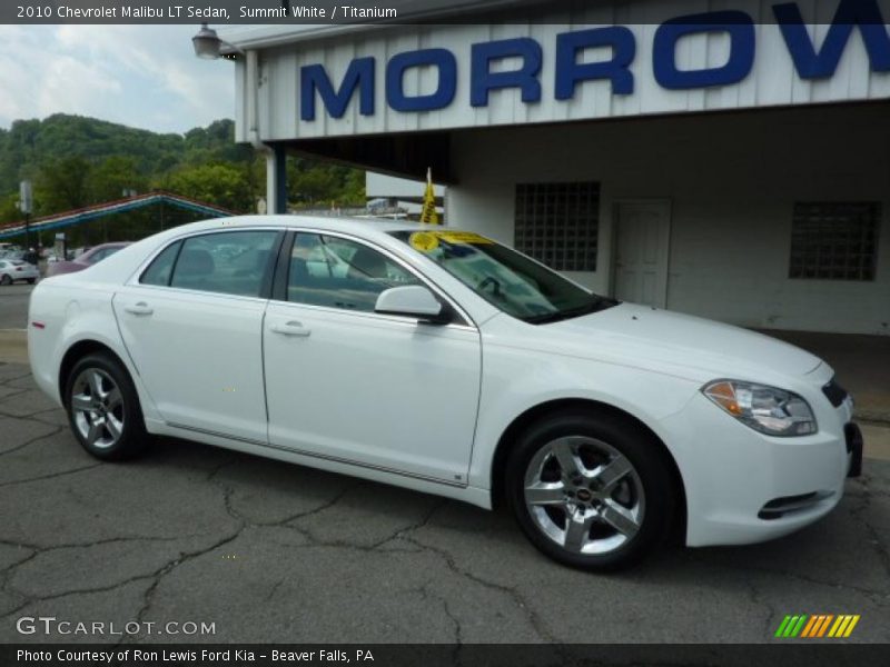 Summit White / Titanium 2010 Chevrolet Malibu LT Sedan