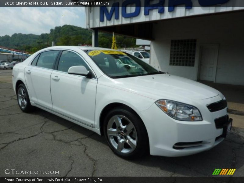 Summit White / Titanium 2010 Chevrolet Malibu LT Sedan