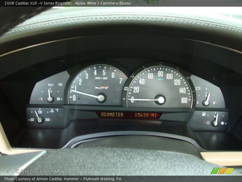 Alpine White / Cashmere/Ebony 2008 Cadillac XLR -V Series Roadster