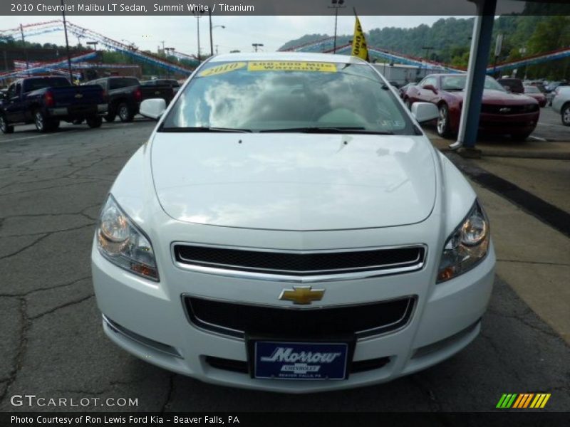 Summit White / Titanium 2010 Chevrolet Malibu LT Sedan