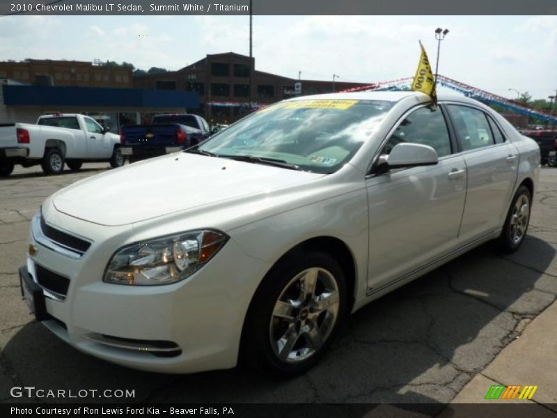 Summit White / Titanium 2010 Chevrolet Malibu LT Sedan