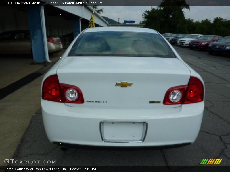Summit White / Titanium 2010 Chevrolet Malibu LT Sedan