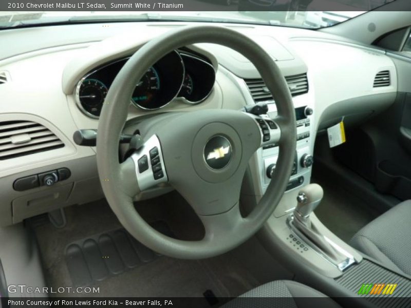 Summit White / Titanium 2010 Chevrolet Malibu LT Sedan