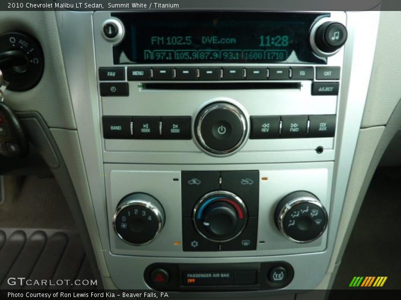 Summit White / Titanium 2010 Chevrolet Malibu LT Sedan