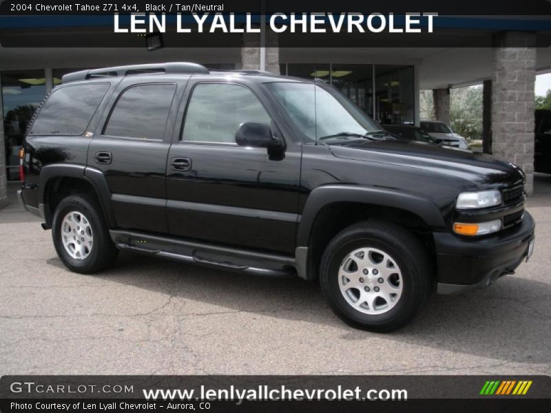 Black / Tan/Neutral 2004 Chevrolet Tahoe Z71 4x4