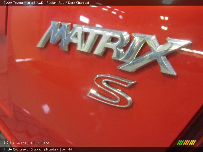 Radiant Red / Dark Charcoal 2009 Toyota Matrix S AWD