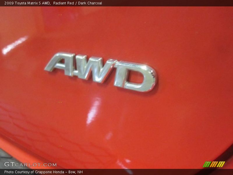 Radiant Red / Dark Charcoal 2009 Toyota Matrix S AWD