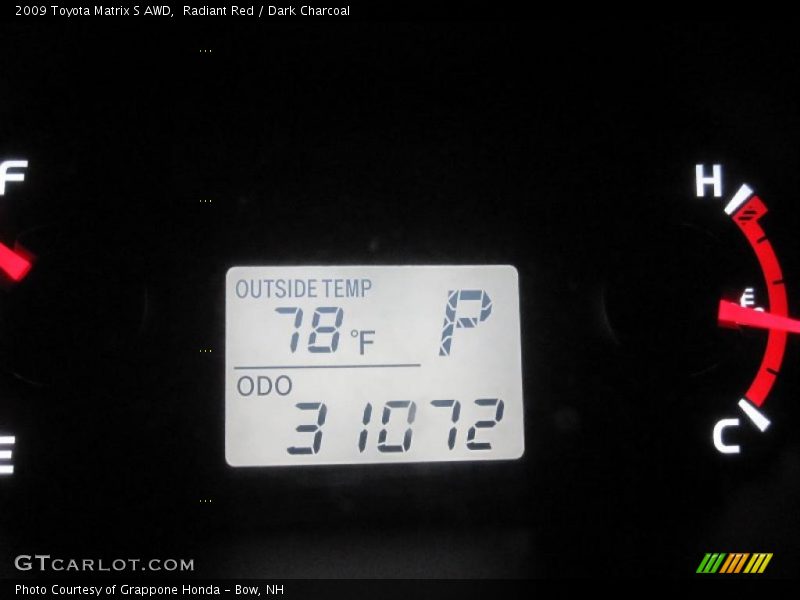 Radiant Red / Dark Charcoal 2009 Toyota Matrix S AWD