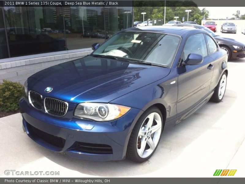 Deep Sea Blue Metallic / Black 2011 BMW 1 Series 135i Coupe