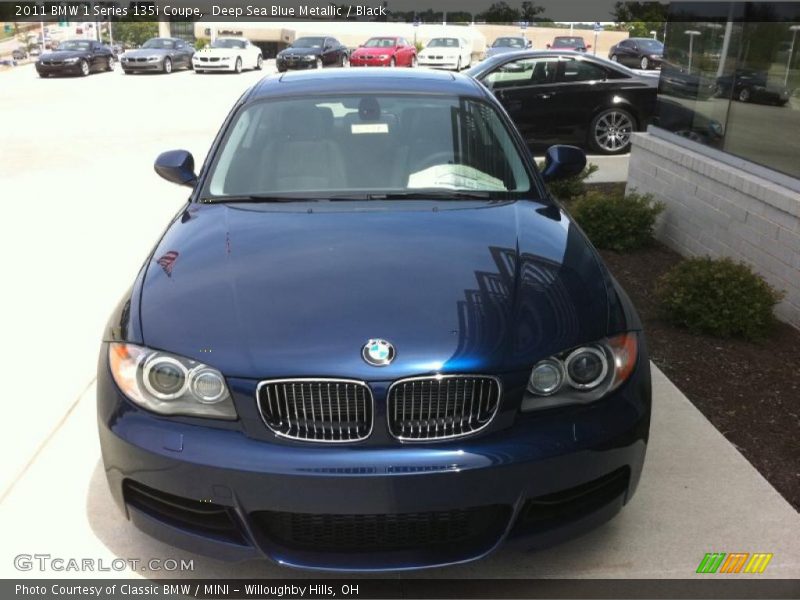 Deep Sea Blue Metallic / Black 2011 BMW 1 Series 135i Coupe
