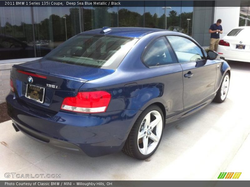 Deep Sea Blue Metallic / Black 2011 BMW 1 Series 135i Coupe