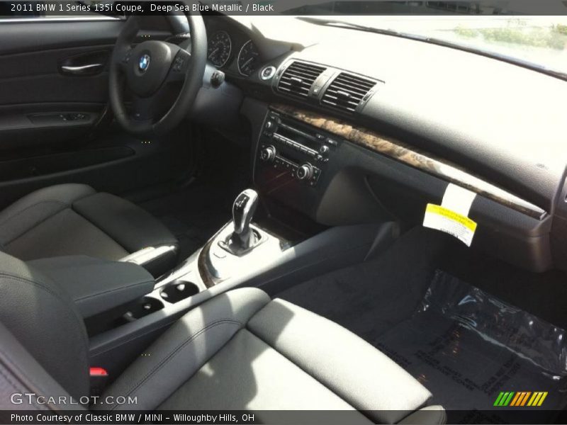 Deep Sea Blue Metallic / Black 2011 BMW 1 Series 135i Coupe