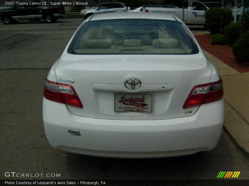 Super White / Bisque 2007 Toyota Camry CE