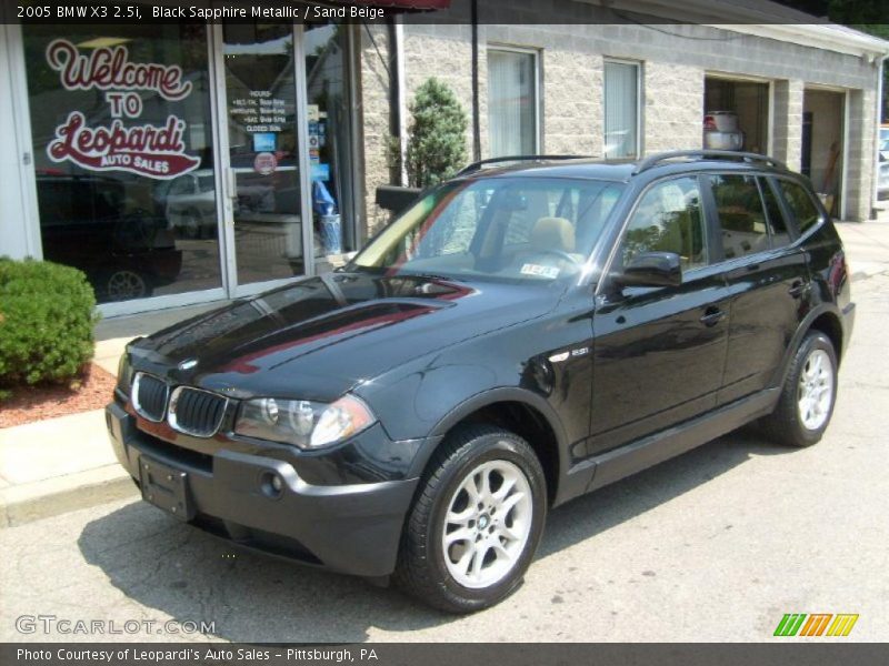 Black Sapphire Metallic / Sand Beige 2005 BMW X3 2.5i