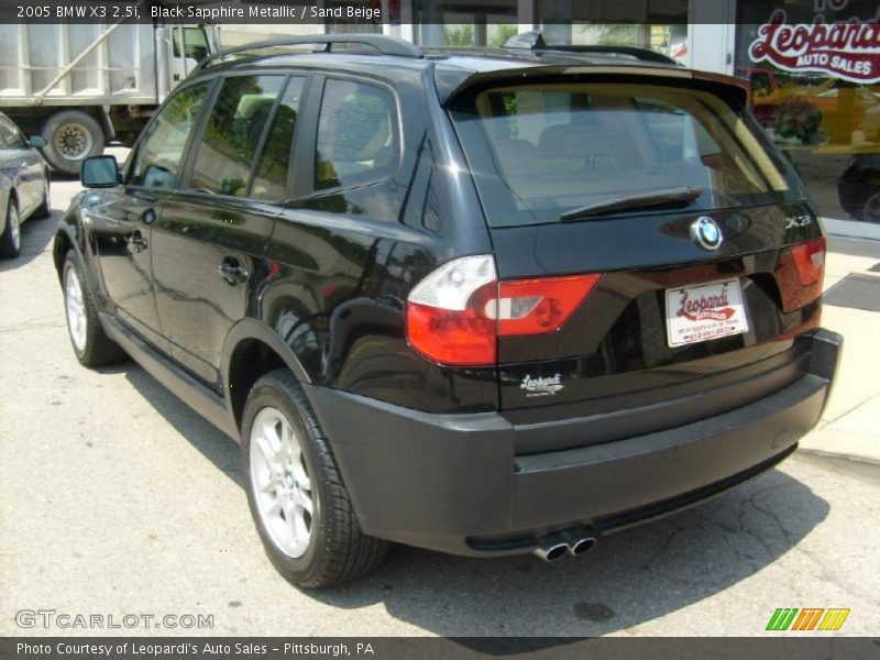 Black Sapphire Metallic / Sand Beige 2005 BMW X3 2.5i