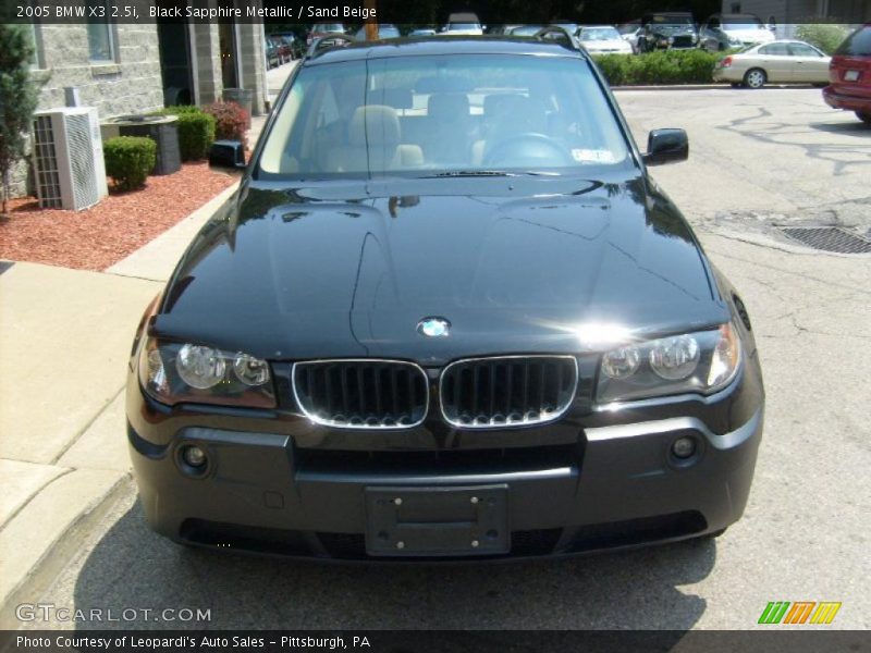 Black Sapphire Metallic / Sand Beige 2005 BMW X3 2.5i