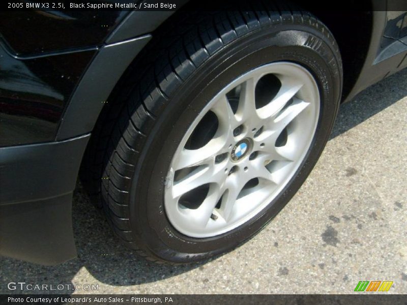 Black Sapphire Metallic / Sand Beige 2005 BMW X3 2.5i