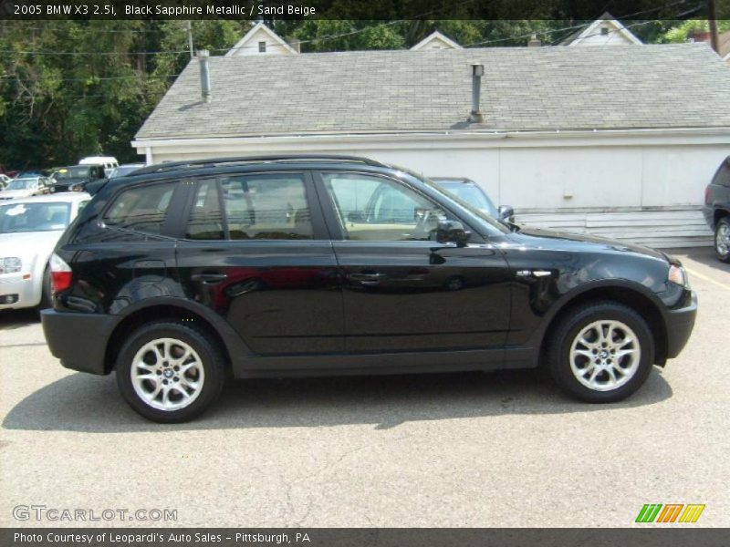 Black Sapphire Metallic / Sand Beige 2005 BMW X3 2.5i