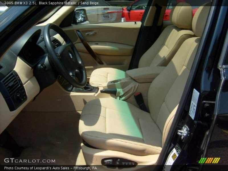 Black Sapphire Metallic / Sand Beige 2005 BMW X3 2.5i