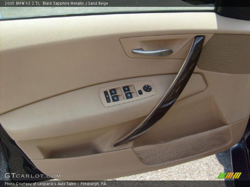 Black Sapphire Metallic / Sand Beige 2005 BMW X3 2.5i