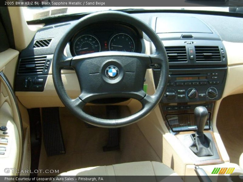 Black Sapphire Metallic / Sand Beige 2005 BMW X3 2.5i