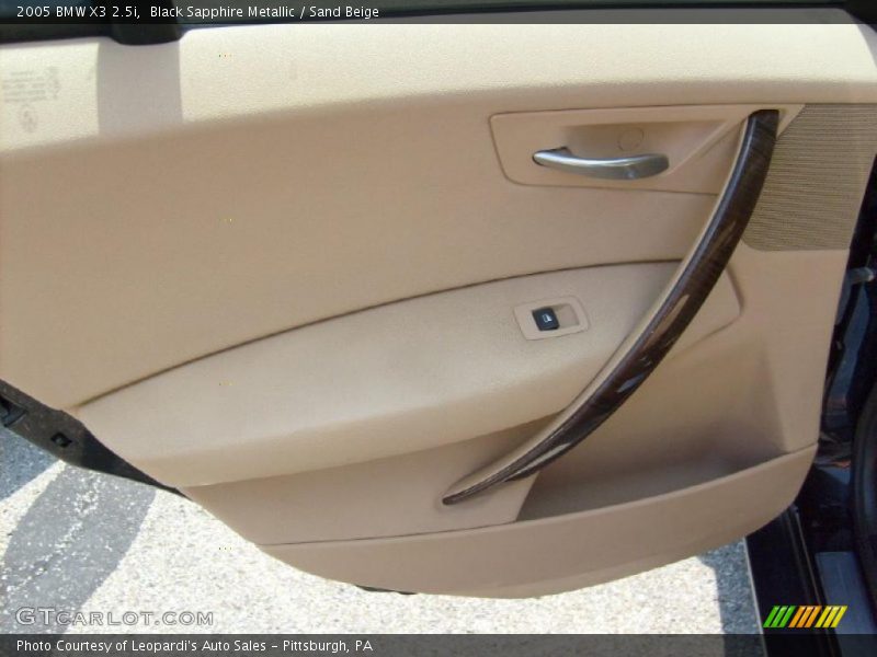 Black Sapphire Metallic / Sand Beige 2005 BMW X3 2.5i