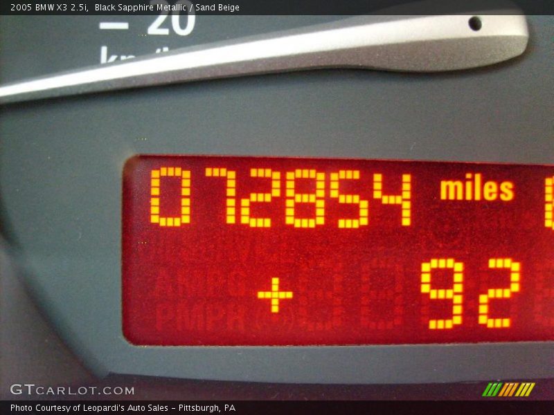 Black Sapphire Metallic / Sand Beige 2005 BMW X3 2.5i