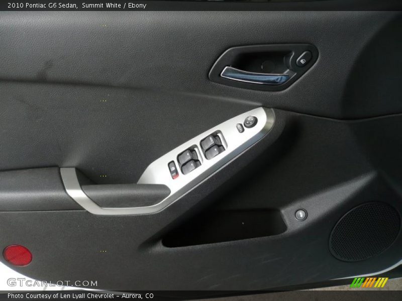 Summit White / Ebony 2010 Pontiac G6 Sedan