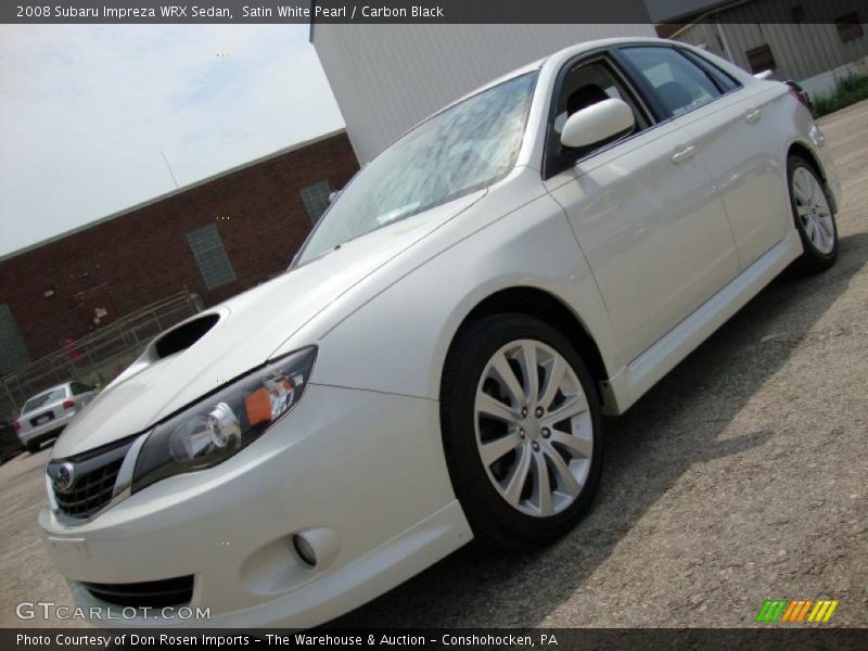 Satin White Pearl / Carbon Black 2008 Subaru Impreza WRX Sedan