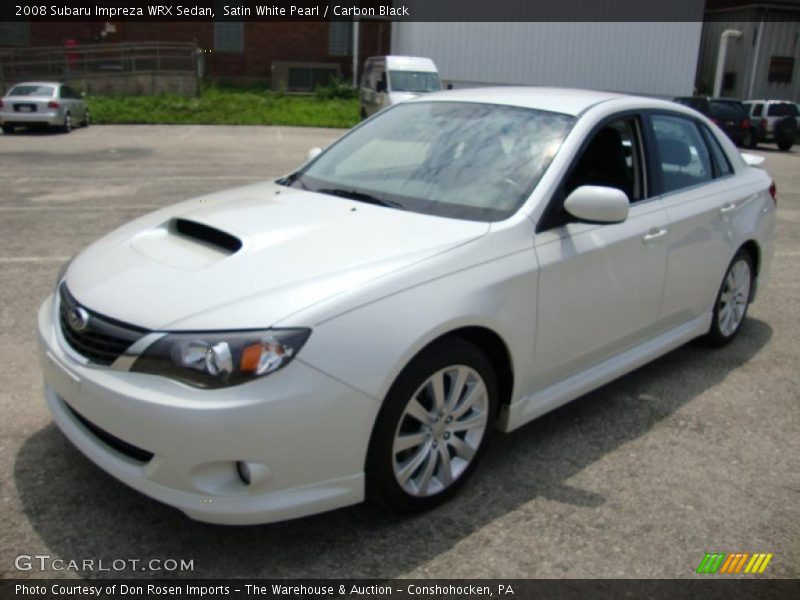 Satin White Pearl / Carbon Black 2008 Subaru Impreza WRX Sedan