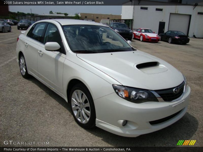 Satin White Pearl / Carbon Black 2008 Subaru Impreza WRX Sedan