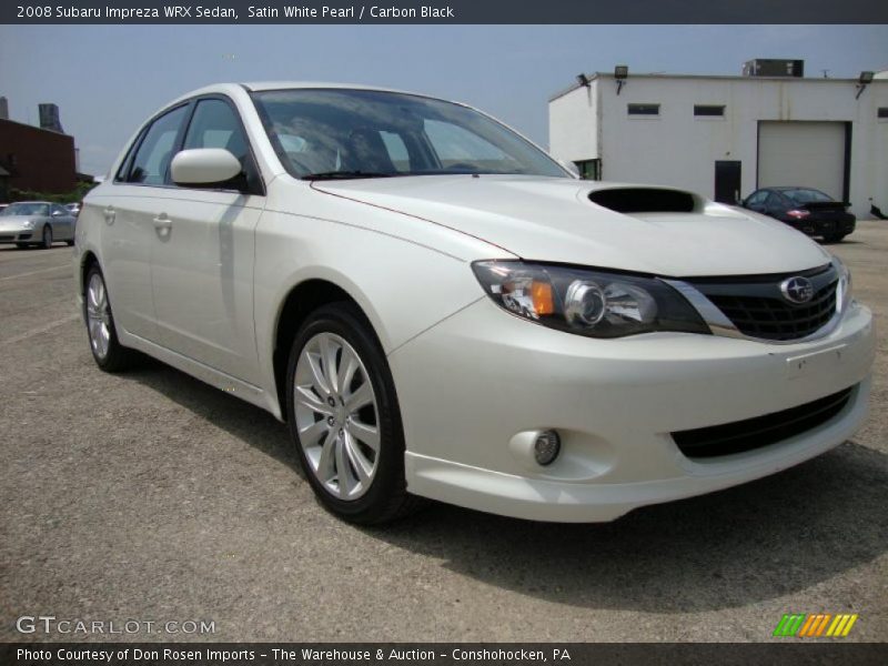 Satin White Pearl / Carbon Black 2008 Subaru Impreza WRX Sedan