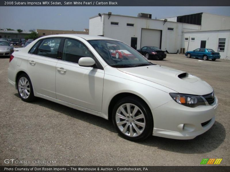 Satin White Pearl / Carbon Black 2008 Subaru Impreza WRX Sedan