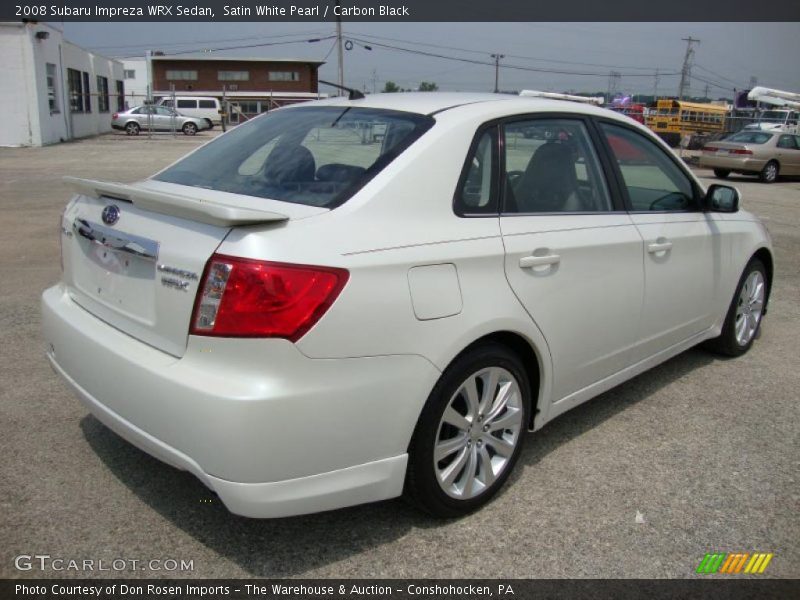 Satin White Pearl / Carbon Black 2008 Subaru Impreza WRX Sedan