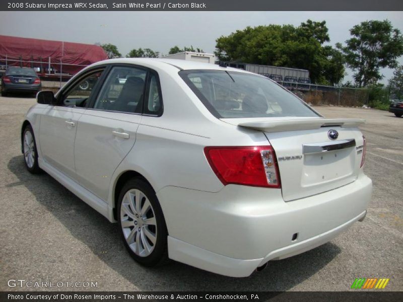 Satin White Pearl / Carbon Black 2008 Subaru Impreza WRX Sedan