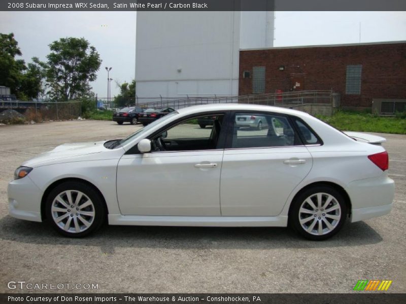 Satin White Pearl / Carbon Black 2008 Subaru Impreza WRX Sedan