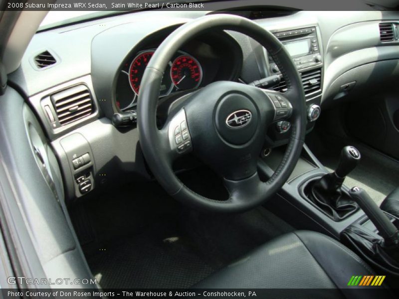 Satin White Pearl / Carbon Black 2008 Subaru Impreza WRX Sedan