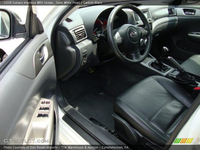Satin White Pearl / Carbon Black 2008 Subaru Impreza WRX Sedan