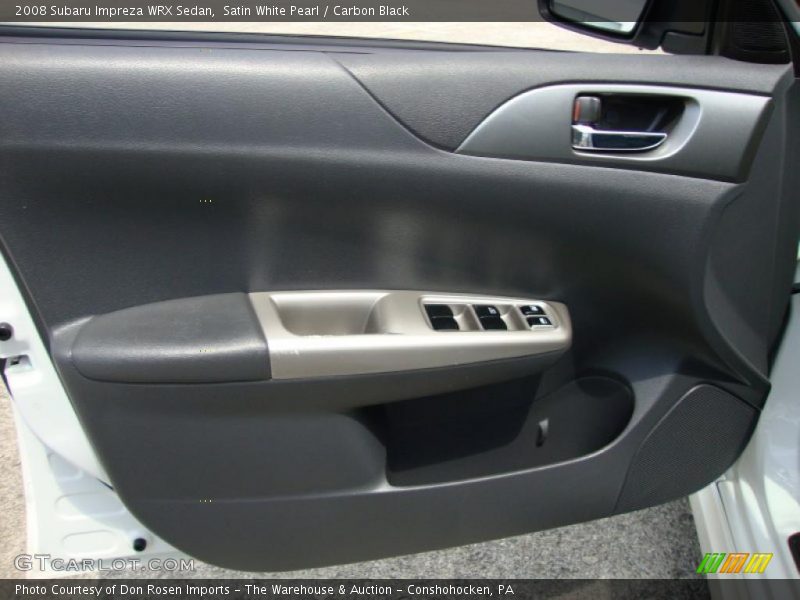 Satin White Pearl / Carbon Black 2008 Subaru Impreza WRX Sedan