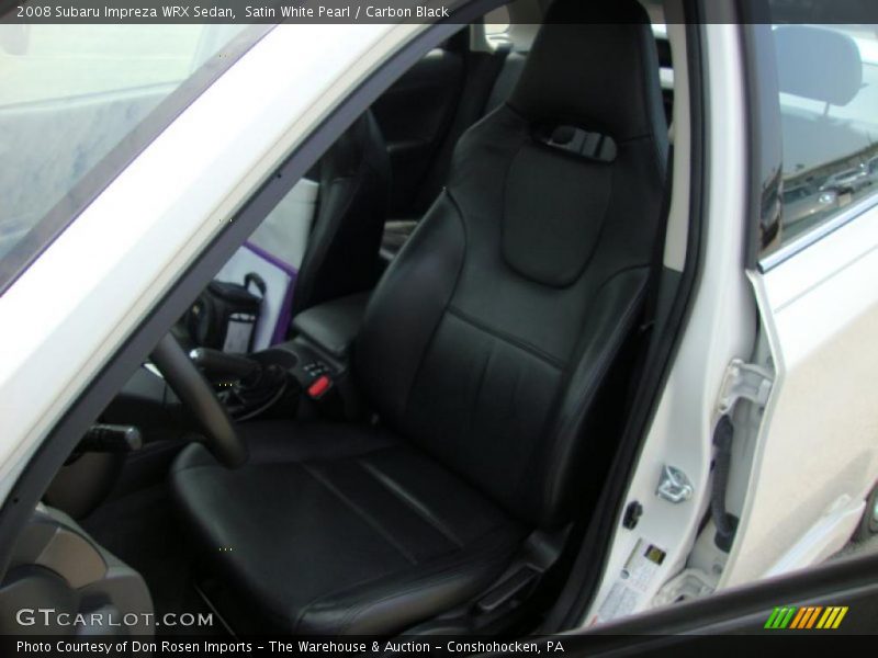 Satin White Pearl / Carbon Black 2008 Subaru Impreza WRX Sedan