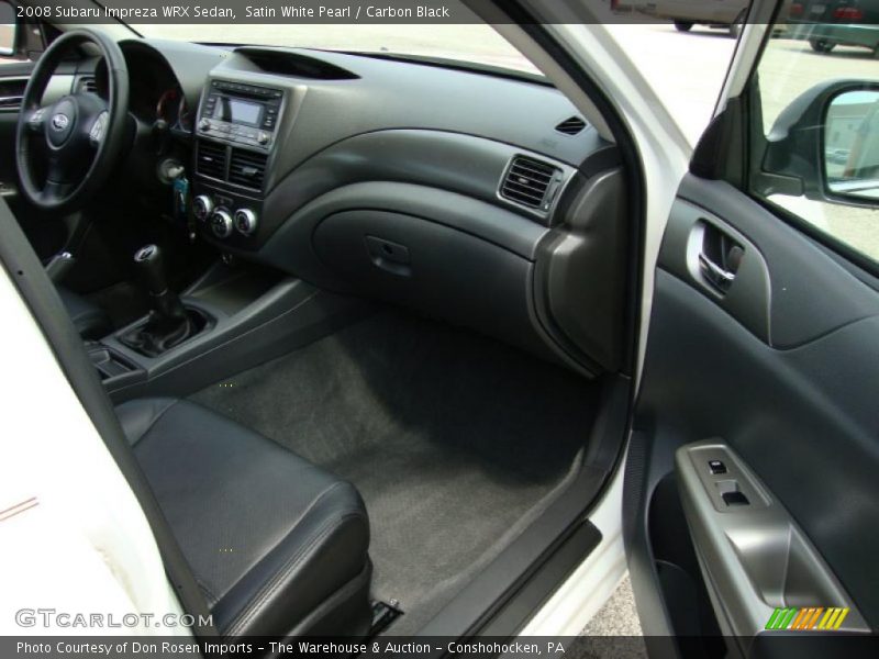 Satin White Pearl / Carbon Black 2008 Subaru Impreza WRX Sedan