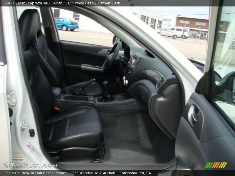 Satin White Pearl / Carbon Black 2008 Subaru Impreza WRX Sedan
