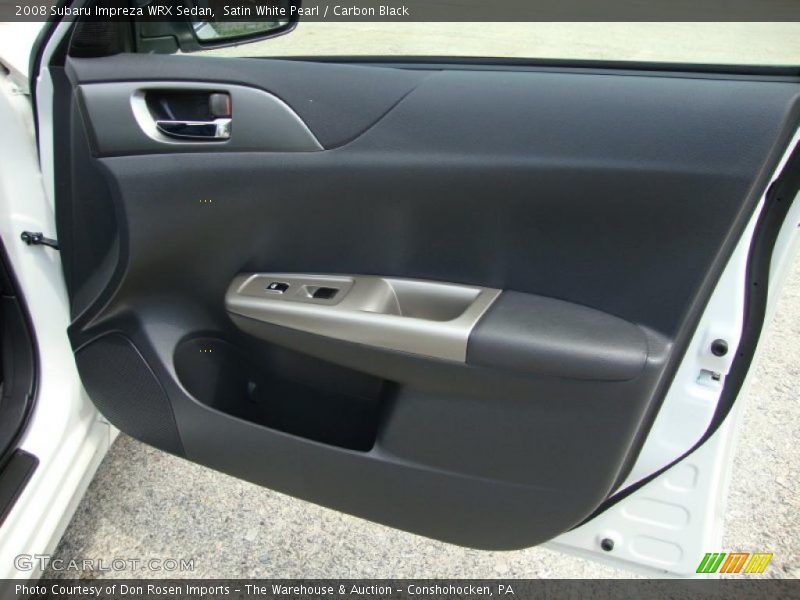 Satin White Pearl / Carbon Black 2008 Subaru Impreza WRX Sedan