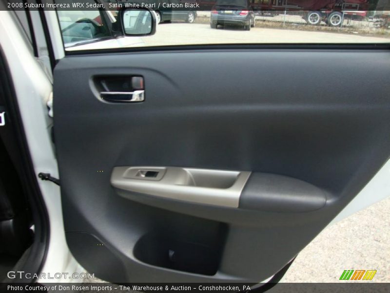 Satin White Pearl / Carbon Black 2008 Subaru Impreza WRX Sedan