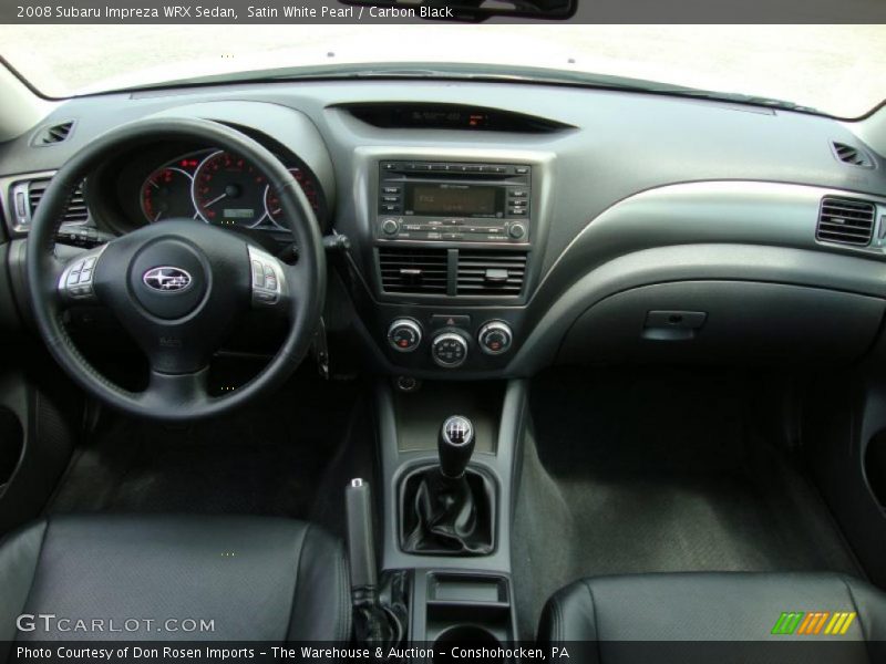 Satin White Pearl / Carbon Black 2008 Subaru Impreza WRX Sedan