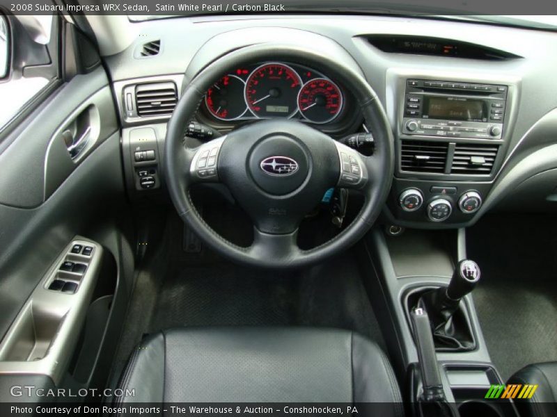 Satin White Pearl / Carbon Black 2008 Subaru Impreza WRX Sedan